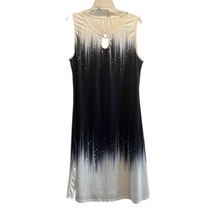 EUC Shein Sleeveless Black and White Gradient Dress